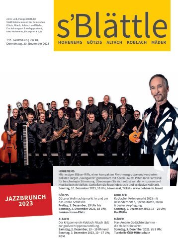 s'Blättle Nr. 48 - Do, 30. November 2023