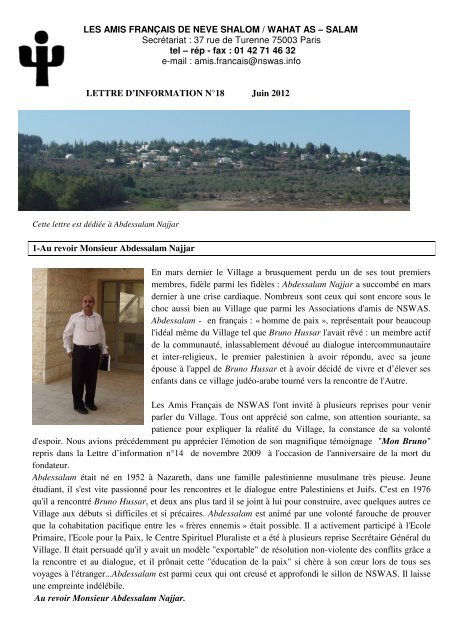 Lettre d'info n°18
