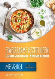 Eiweißarme Rezeptideen - Klassiker aus dem Kinder- und Rehazentrum Usedom