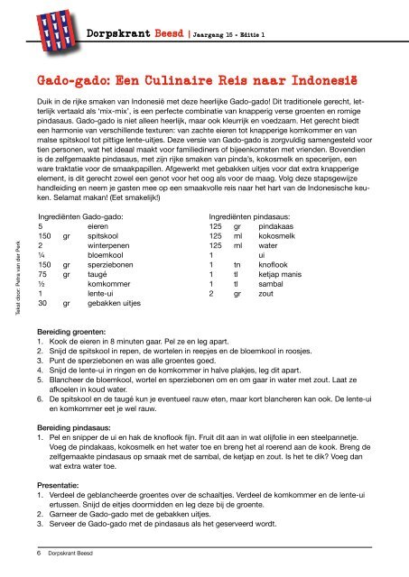 Dorpskrant Jaargang 15, Editie 1