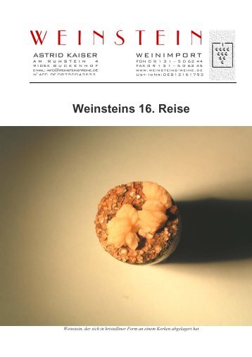 WEINSTEIN Weinimport / Weinhandel - Weinsteins feine Weine