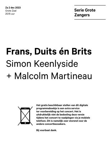 2023 12 02 Frans, duits én Brits - Simon Keenlyside + Malcolm Martineau