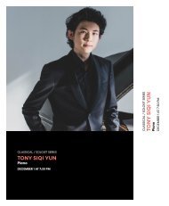 Tony Siqi Yun, piano| December 1, 2023 | House Program