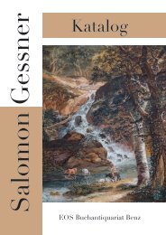 Salomon Gessner Katalog EOS Buchantiquariat Benz