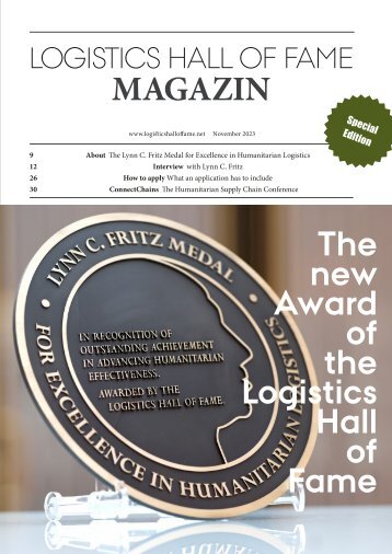 Logistics Hall of Fame Magazin 2023 - Lynn C. Fritz Medal Special Edition