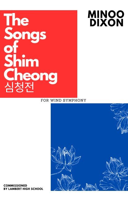Minoo Dixon - The Songs of Shim Cheong - Full Score