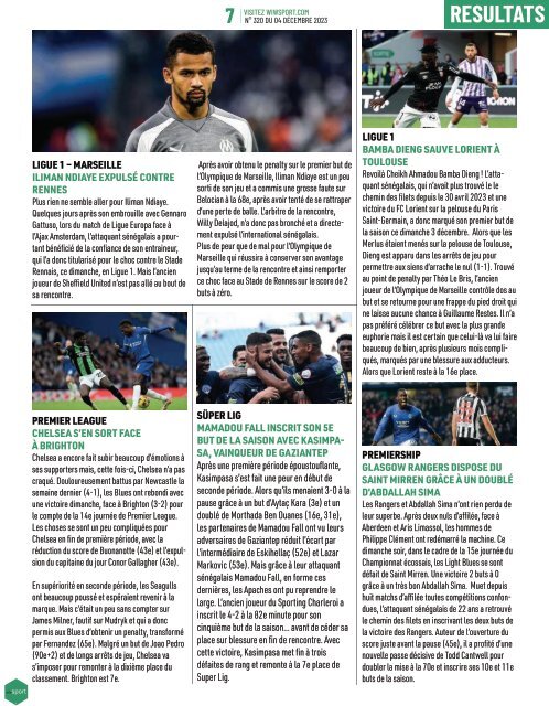 Journal wiwsport n320 - 04 décembre 2023