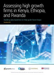 Assessing high growth firms in Kenya, Ethiopia, and Rwanda
