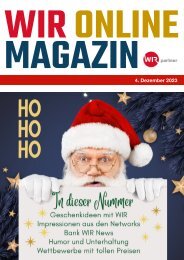 WIR ONLINE MAGAZIN vom 4. Dezember 2023