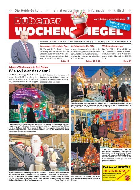 Dübener Wochenspiegel - Ausgabe 23 - Jahrgang 2023