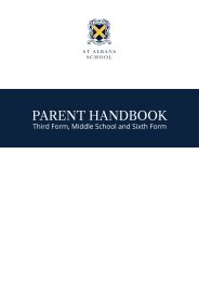 Parents Handbook Third, Middle School and Sixth Form 2023