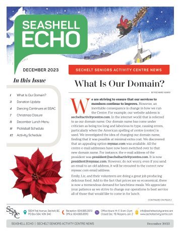 SSAC Echo | December 2023
