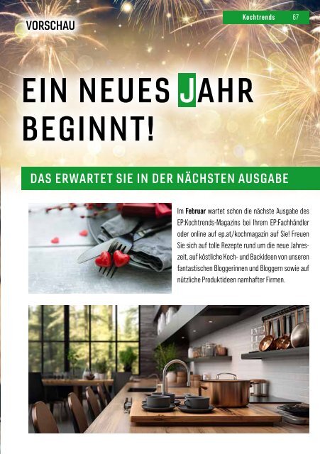 EP:Kochtrends Magazin Ausgabe 6 Dezember/Jänner 2023