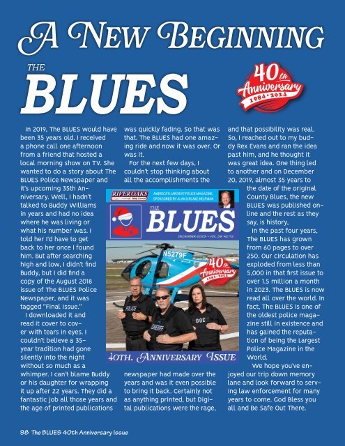 Dec  2023. Blues Vol 39 No. 12