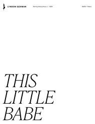 This Little Babe - Composed by lyndon Gehman