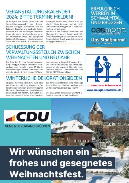 Das Stadtjournal-ose Mont Brüggen Dezember 2023