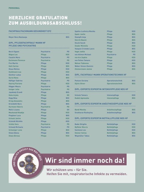 Magazin Mitarbeitende Solothurner Spitäler 3/23 – Nebel