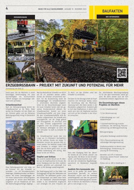 MAZ 10 MITARBEITERZEITUNG DER HASSELMANN UNTERNEHMENSGRUPPE - A COLAS RAIL COMPANY