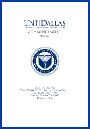 Commencement Program Fall 2023