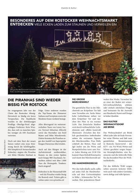 Rostock Life Weihnachtsausgabe mit großem Gewinnspiel. Viel Spaß beim lesen.