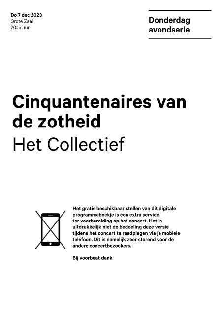 2023 12 07 Cinquantenaires van de zotheid - Het Collectief