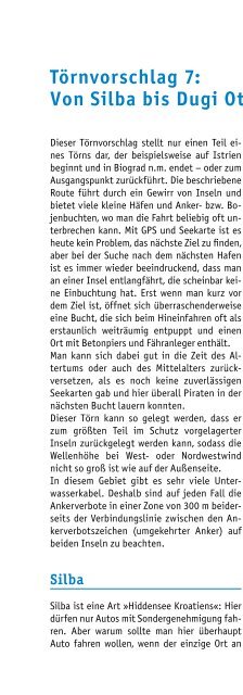 Törnvorschlag 7: Von Silba bis Dugi Otok (Telašćica) - Delius Klasing