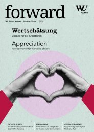 WU Alumni Magazin Forward (20231/1): Wertschätzung