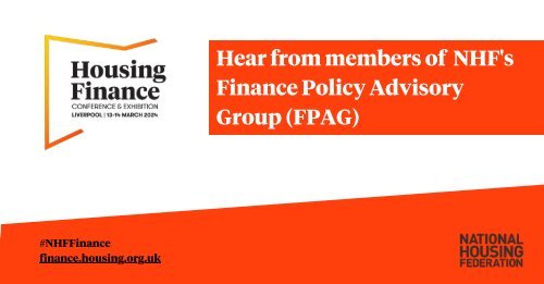 Housing Finance  - Hear from our Finance Policy Advisory Group