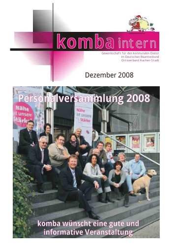 11. komba-intern Dezember 2008 - Webcam der Stadt Aachen