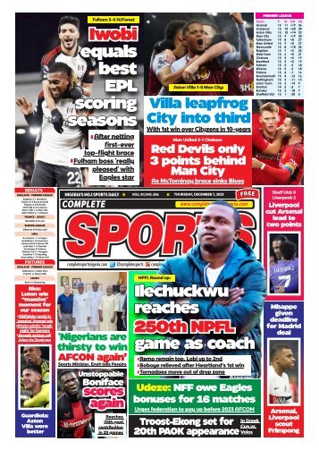 COMPLETE SPORTS - THURSDAY, DEC 7, 2023