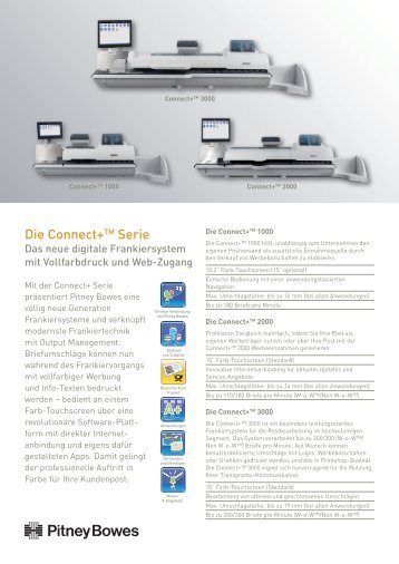 Datenblatt Connect+ Serie (pdf) - Pitney Bowes Deutschland GmbH