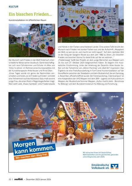 emsblick Meppen Heft 59 (Dezember 2023/ Januar 2024)