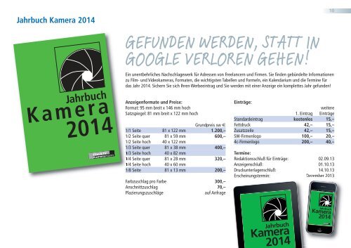 Jahrbuch Kamera 2014 - Ebner Verlag GmbH & Co KG