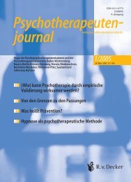 Psychotherapeutenjournal 1/2005 (.pdf)