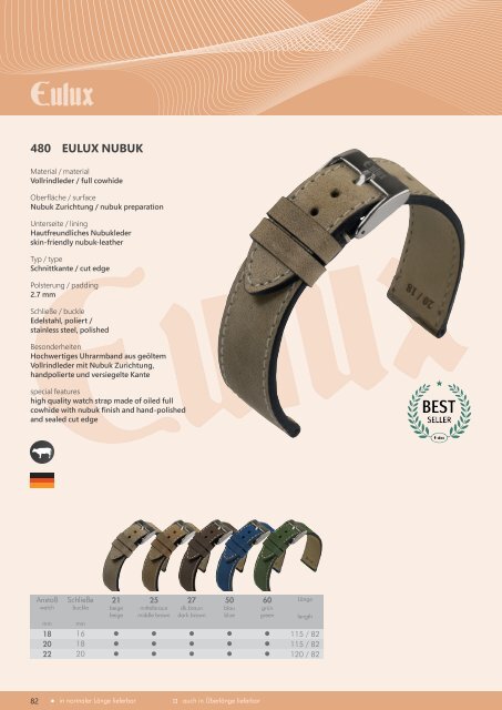 EULIT-Uhrbandkatalog 2024