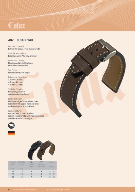 EULIT-Uhrbandkatalog 2024