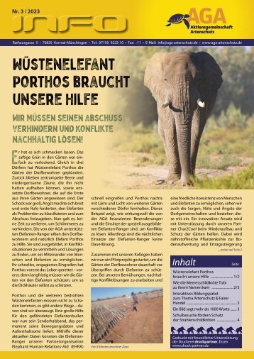 Wüstenelefant Porthos braucht unsere Hilfe