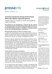 Presseinformation | PDF - manroland web systems GmbH