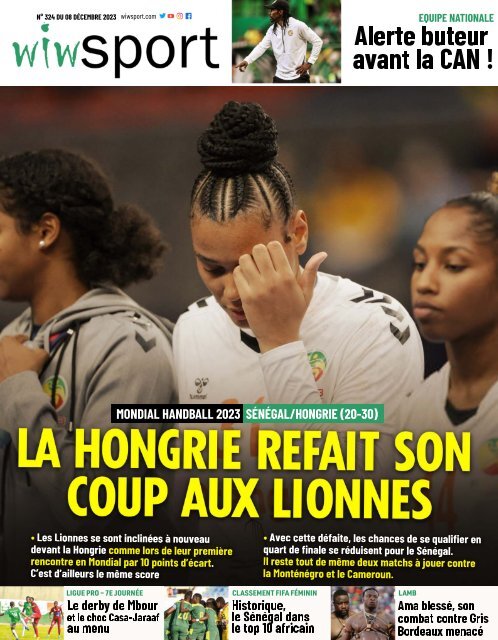 Journal wiwsport n324 - 08 décembre 2023