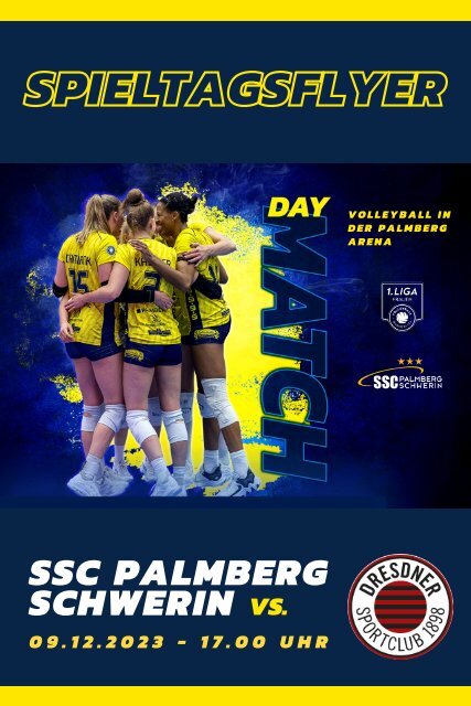 Spieltagsflyer vs. DRESDNER SC - SSC PALMBERG SCHWERIN