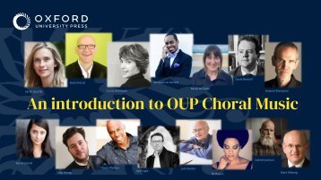 Welcome to OUP choral music 2023