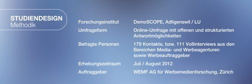 Präsentation Marco Bernasconi / Otto Meier - WEMF AG für ...