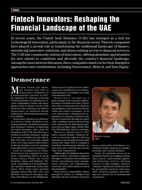 The Finance World Magazine| Edition: December 2023