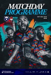 Matchday programme: Bristol Bears vs Lyon