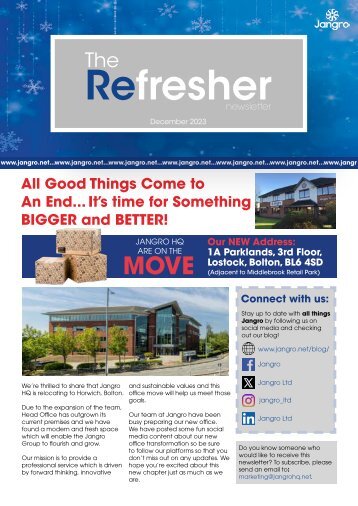 The refresher newsletter - Nov 2023