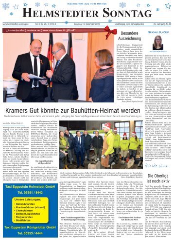 Helmstedter Sonntag vom 10.12.23