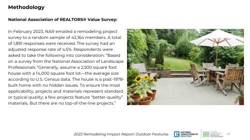 2023 Remodeling Impact Outdoor Features | NAR | 03-17-2023