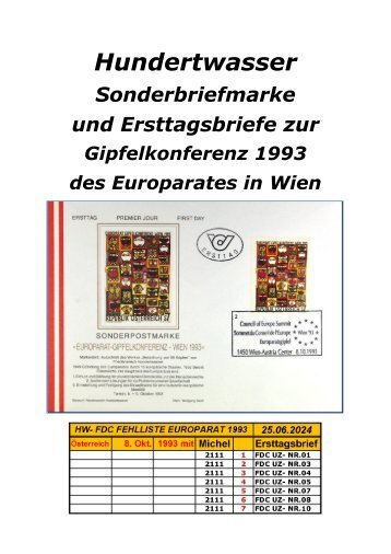 Hundertwasser Europarat 1993 