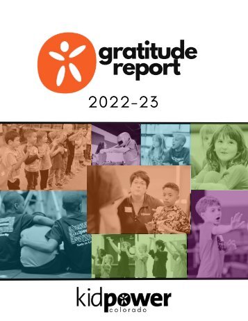 Kidpower of Colorado Gratitude Report (2022-23)