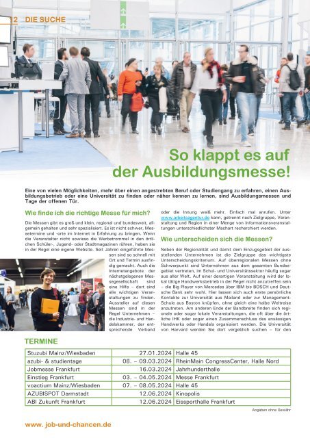 JOB & CHANCEN Frankfurt/Darmstadt/Wiesbaden Winter-Ausgabe